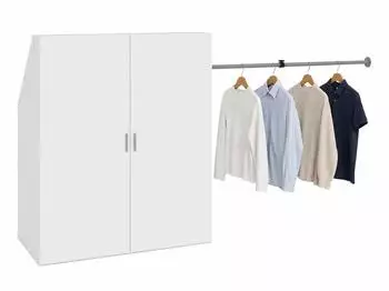 VCM Kleiderschrank f&uuml;r Dachschr&auml;ge mit Kleiderstange (922538)