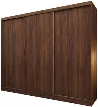 Masseno Sofia Schwebet&uuml;renschrank 3-t&uuml;rig, nussbaumfarben, 240x216x61cm (800001865457)