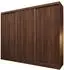 Masseno Sofia Schwebetürenschrank 3-türig, nussbaumfarben, 240x216x61cm (800001865457)