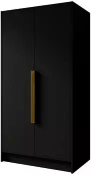 Masseno BERON Dreht&uuml;renschrank 2-t&uuml;rig, schwarz, 102x200x51cm (800001865193)