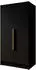 Masseno BERON Drehtürenschrank 2-türig, schwarz, 102x200x51cm (800001865193)