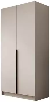 Lookway Aurel Kaschmir 2D Kippschrank, schwarze Griffe, 100x210x57cm (800001753328)