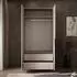 Lookway Aurel Kaschmir 2D Kippschrank, schwarze Griffe, 100x210x57cm (800001753328)