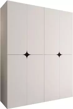 Mirjan24 Kinku Kleiderschrank 8 T&uuml;ren, wei&szlig;, 160x203x50cm