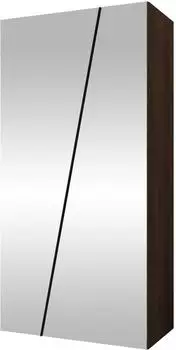 Mirjan24 Zen 2L Kleiderschrank mit Spiegel, Nussbaum/Schwarz, 100x202x50cm