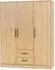 Masseno VANO Drehtürenschrank 3-türig, Eiche Artisan, 150x190x56cm
