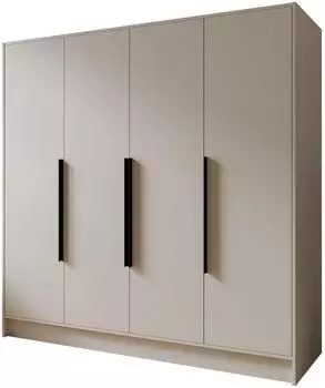 Masseno Beron Dreht&uuml;renschrank 4-t&uuml;rig, 200x200x51cm, kaschmir (800001865018)