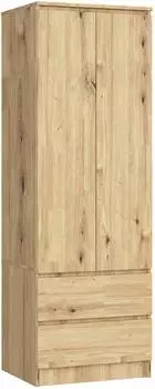RAUMHIRSCH Kleiderschrank Eiche Artisan, 60x180x51cm, Soft-Close