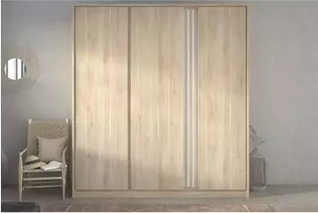 Parisot Escale 6 Kleiderschrank Eiche/Wei&szlig;, 185x203x52cm