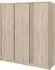Parisot Escale 6 Kleiderschrank Eiche/Weiß, 185x203x52cm