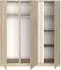 Parisot Escale 6 Kleiderschrank Eiche/Weiß, 185x203x52cm