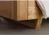 Massivmoebel24 KITZBÜHEL Bett Wildeiche 140x200 mit Nachttisch links & Kopfteilkissen taupe (67-634-420-2064)