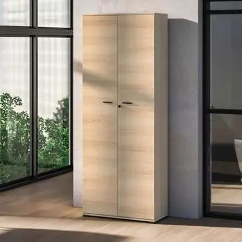 Selsey Odelis Kleiderschrank 2-t&uuml;rig, Eichenholzoptik, 79cm