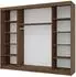 Mirjan24 Infinity II 250 Schwebetürenschrank mit Spiegel, nussbaum (800001912417)