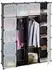 Relaxdays Kleiderschrank Stecksystem 14 Fächer, 2 Kleiderstangen, 145x180x36,5cm