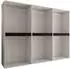 Mirjan24 Kleiderschrank Espresso 270 mit 6 Drehtüren, 270x203x50cm, Kaschmir (Espresso 270)