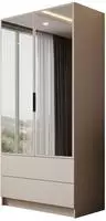 Lookway Kleiderschrank Aurel Kaschmir 2D2S mit Spiegel