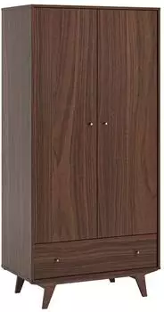 Vox Mid Kleiderschrank 2 T&uuml;ren, 1 Schublade, Holzoptik, 90x185x50cm (800001473756)