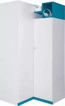 Masseno ENNA Dreht&uuml;renschrank 2-t&uuml;rig, wei&szlig;, 95x195x95cm (800001454941)