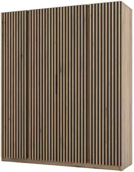 Masseno Cagliari Dreht&uuml;renschrank 4-t&uuml;rig, 200x239x61,9cm, goldfarben (800001327528)