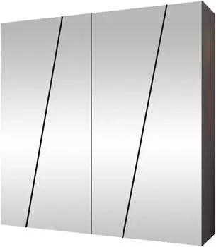 Mirjan24 Zen 4L Dreht&uuml;renschrank mit Spiegel, Kaschmir/Schwarz, 200cm