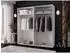 Mirjan24 Zen 4L Drehtürenschrank mit Spiegel, Kaschmir/Schwarz, 200cm