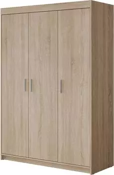Mirjan24 Elena 3D Dreht&uuml;renschrank, 3-t&uuml;rig, Sonoma Eiche