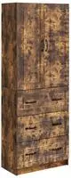 vidaXL Schrankset 2 stk. 66 x 34,5 x 87 cm Holzwerkstoff R&auml;uchereiche