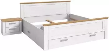 Livetastic Verona Bettanlage L&auml;rche/Eiche Artisan, Holzwerkstoff