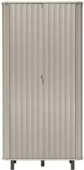 Masseno Moderno Dreht&uuml;renschrank 2-t&uuml;rig, beige, 98x200x54,5cm