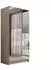 Lookway Aurel Kleiderschrank 2-türig, Kaschmir, Spiegel, 100x210x57cm