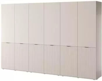 Masseno Atelio Dreht&uuml;renschrank 6-t&uuml;rig 303x200x51cm kaschmir (800001865095)