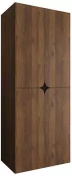 Mirjan24 Kleiderschrank Espresso 80 mit Dreht&uuml;ren, Nuss Warmia, 80x203x50cm