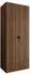 Mirjan24 Kleiderschrank Espresso 80 mit Drehtüren, Nuss Warmia, 80x203x50cm