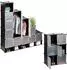 Relaxdays Kleiderschrank Stecksystem, 25 Fächer, 5 Kleiderstangen, 234x180x46,5cm, transparent (10024527)