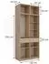 VICCO Elmo Kleiderschrank Sonoma Eiche, 50x40x50cm, 3er-Set (61339)