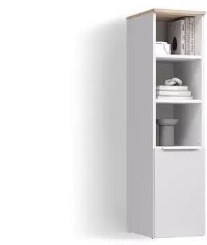 Livinity Piave Universalschrank wei&szlig;/Sonoma Eiche, 1-t&uuml;rig (58780)