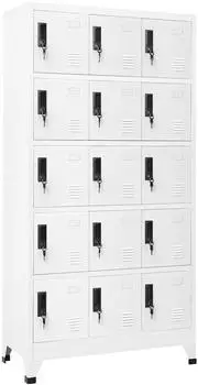 vidaXL Schlie&szlig;fachschrank wei&szlig; 90x40x180cm Stahl (339820XL)
