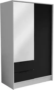 Masseno Cava Dreht&uuml;renschrank 2-t&uuml;rig mit Spiegel, wei&szlig;, 102x200x51cm (800001865243)