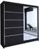 Mirjan24 Talin III Schwebetürenschrank mit Spiegel, 2-türig, schwarz, 180x215x58cm (800000568107)