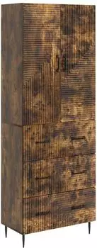 vidaXL Schrankset 2-tlg. 66x34,5x90 cm Holzwerkstoff, ger&auml;ucherte Eiche