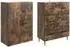 vidaXL Schrankset 2-tlg. 66x34,5x90 cm Holzwerkstoff, geräucherte Eiche