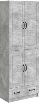 vidaXL Schrankset 2-tlg. betongrau Holzwerkstoff (3416937)