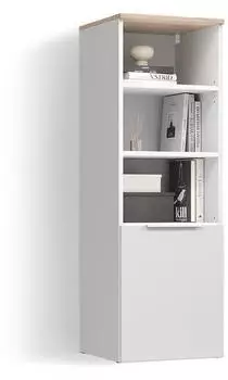Livinity Piave Universalschrank wei&szlig;/Sonoma, 1 T&uuml;r (58784)