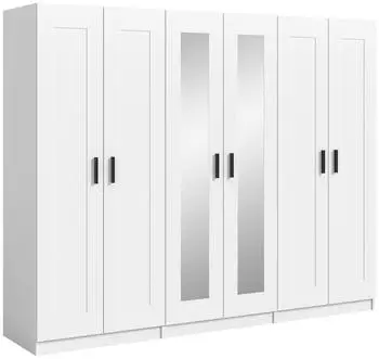 Livetastic Visby Dreht&uuml;renschrank wei&szlig;, 240x194x56cm (001849031307)