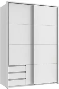 luma-home Schwebet&uuml;renschrank 2-t&uuml;rig, wei&szlig;, Passepartout, 138x200x65cm (22667)