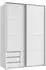 luma-home Schwebetürenschrank 2-türig, weiß, Passepartout, 138x200x65cm (22667)