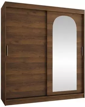 Mirjan24 Selfie 180 Schwebet&uuml;renschrank 4 Schubladen, nussbaumfarben, 180x200x62cm (800001793023)