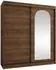 Mirjan24 Selfie 180 Schwebetürenschrank 4 Schubladen, nussbaumfarben, 180x200x62cm (800001793023)