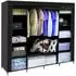 Ruhhy Faltschrank Stoff 170x170cm, 14 Fächer, 2 Kleiderstangen, schwarz (23740)